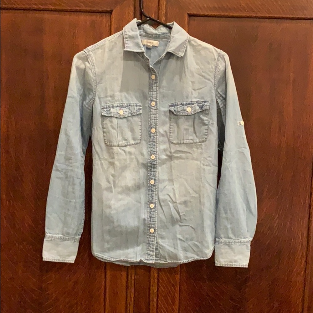 JCrew Chambray Shirt, Size 2